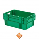 Stapelbare, nestbare transportkrat DTK0 600x400x270 groen