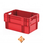 Stapelbare, nestbare transportkrat DTK0 600x400x320 rood