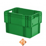 Stapelbare, nestbare transportkrat DTK0 600x400x420 groen