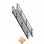 Steektrap, Industriële Trap 3000x800 mm (hxb)