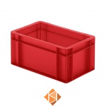 Transportkrat Euronorm plastic bak, krat TK0 300x200x145 rood