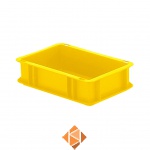 Transportkrat Euronorm plastic bak, krat TK0 300x200x75 geel