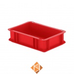 Transportkrat Euronorm plastic bak, krat TK0 300x200x75 rood