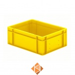 Transportkrat Euronorm plastic bak, krat TK0 400x300x145 geel