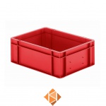 Transportkrat Euronorm plastic bak, krat TK0 400x300x145 rood