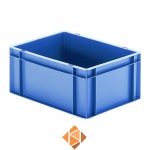 Transportkrat Euronorm plastic bak, krat TK0 400x300x175 blauw