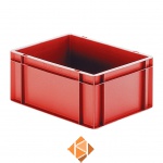 Transportkrat Euronorm plastic bak, krat TK0 400x300x175 rood