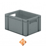 Transportkrat Euronorm plastic bak, krat TK0 400x300x210 grijs