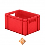 Transportkrat Euronorm plastic bak, krat TK0 400x300x210 rood