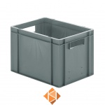 Transportkrat Euronorm plastic bak, krat TK0 400x300x270 grijs