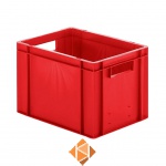 Transportkrat Euronorm plastic bak, krat TK0 400x300x270 rood