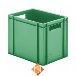 Transportkrat Euronorm plastic bak, krat TK0 400x300x320 groen