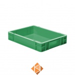 Transportkrat Euronorm plastic bak, krat TK0 400x300x75 groen