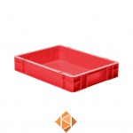 Transportkrat Euronorm plastic bak, krat TK0 400x300x75 rood