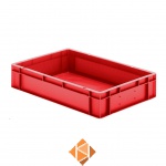 Transportkrat Euronorm plastic bak, krat TK0 600x400x120 rood