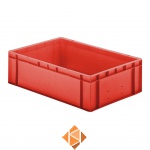 Transportkrat Euronorm plastic bak, krat TK0 600x400x175 rood