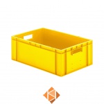 Transportkrat Euronorm plastic bak, krat TK0 600x400x210 geel