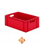 Transportkrat Euronorm plastic bak, krat TK0 600x400x210 rood