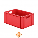 Transportkrat Euronorm plastic bak, krat TK0 600x400x270 rood