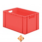 Transportkrat Euronorm plastic bak, krat TK0 600x400x320 rood