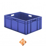 Transportkrat Euronorm plastic bak, krat TK0 800x600x320 blauw