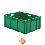 Transportkrat Euronorm plastic bak, krat TK0 800x600x320 groen