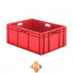 Transportkrat Euronorm plastic bak, krat TK0 800x600x320 rood