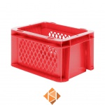 Transportkrat Euronorm plastic bak, krat TK1 200x100x120 rood