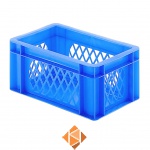 Transportkrat Euronorm plastic bak, krat TK1 300x200x145 blauw