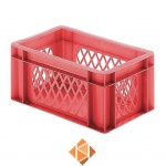 Transportkrat Euronorm plastic bak, krat TK1 300x200x145 rood