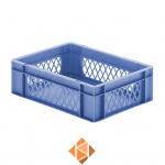 Transportkrat Euronorm plastic bak, krat TK1 400x300x120 blauw