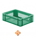 Transportkrat Euronorm plastic bak, krat TK1 400x300x120 groen