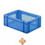 Transportkrat Euronorm plastic bak, krat TK1 400x300x145 blauw