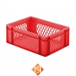 Transportkrat Euronorm plastic bak, krat TK1 400x300x145 rood