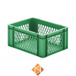 Transportkrat Euronorm plastic bak, krat TK1 400x300x175 groen