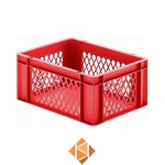 Transportkrat Euronorm plastic bak, krat TK1 400x300x175 rood