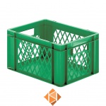 Transportkrat Euronorm plastic bak, krat TK1 400x300x210 groen