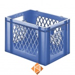 Transportkrat Euronorm plastic bak, krat TK1 400x300x270 blauw