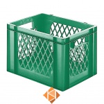 Transportkrat Euronorm plastic bak, krat TK1 400x300x270 groen