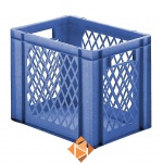 Transportkrat Euronorm plastic bak, krat TK1 400x300x320 blauw