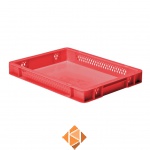 Transportkrat Euronorm plastic bak, krat TK1 400x300x50 rood