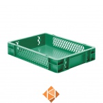 Transportkrat Euronorm plastic bak, krat TK1 400x300x75 groen