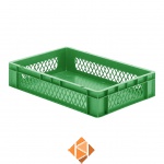 Transportkrat Euronorm plastic bak, krat TK1 600x400x120 groen