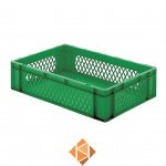 Transportkrat Euronorm plastic bak, krat TK1 600x400x145 groen