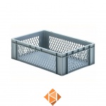 Transportkrat Euronorm plastic bak, krat TK1 600x400x175 grijs