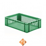 Transportkrat Euronorm plastic bak, krat TK1 600x400x175 groen