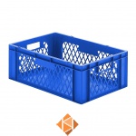 Transportkrat Euronorm plastic bak, krat TK1 600x400x210 blauw