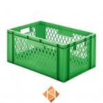 Transportkrat Euronorm plastic bak, krat TK1 600x400x270 groen