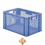 Transportkrat Euronorm plastic bak, krat TK1 600x400x320 blauw