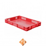 Transportkrat Euronorm plastic bak, krat TK1 600x400x75 rood